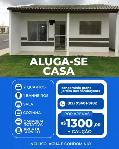Alugo casa no Grand jardim dos flamboyants