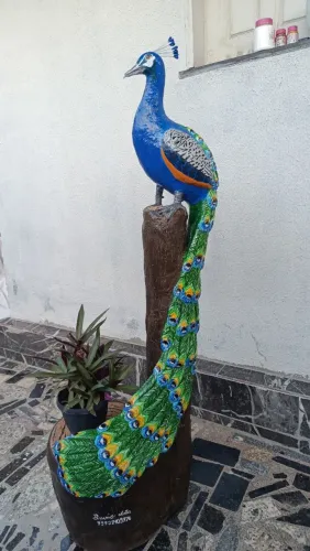 Pavão de cimento (escultura) sob encomenda 