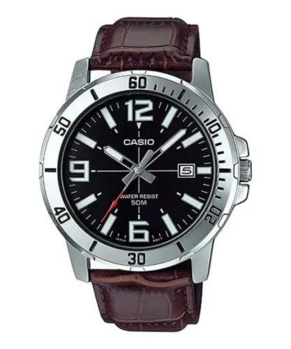 Relógio Casio Analógico Pulseira de Couro Excelente estado