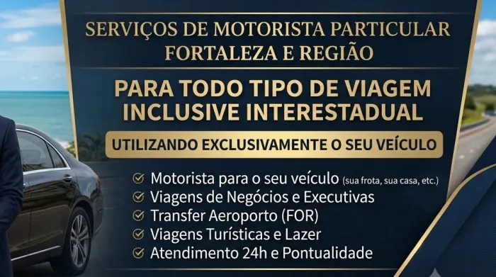 Motorista Particular Disponível Viagens