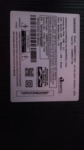 TV Samsung 55 polegadas com defeito