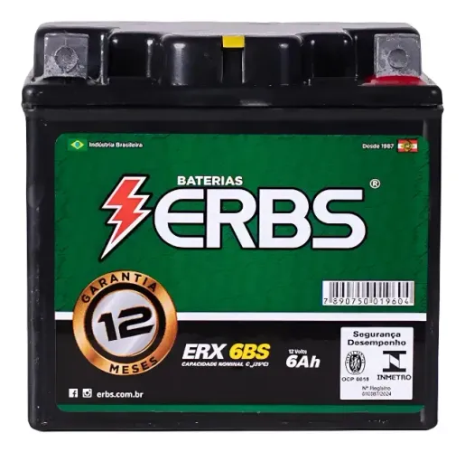BATERIA ERBS ERX6BS TITAN/YBR/BROS/XRE300/XRE190 ERBS