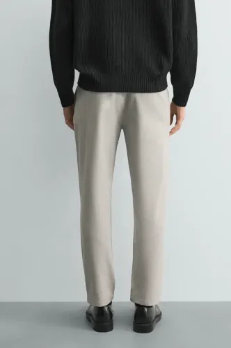 CALÇA COM TEXTURA COMFORT ZARA 40 | CINZA-CLARO