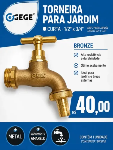 Torneira Jardim em bronze