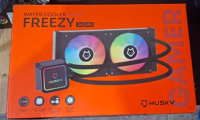Water Cooler Husky Freezy, Iluminação ARGB, 240mm, AMD e Intel - Leia a Descrição