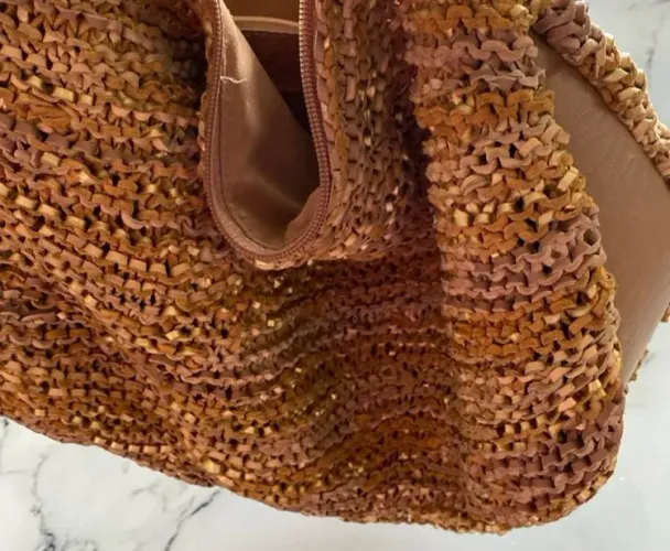 Bolsa hobo tricô couro Corello