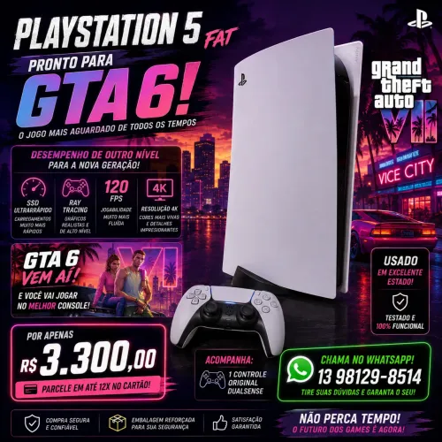 PlayStation 5 jogue GTA 6 no lançamento!