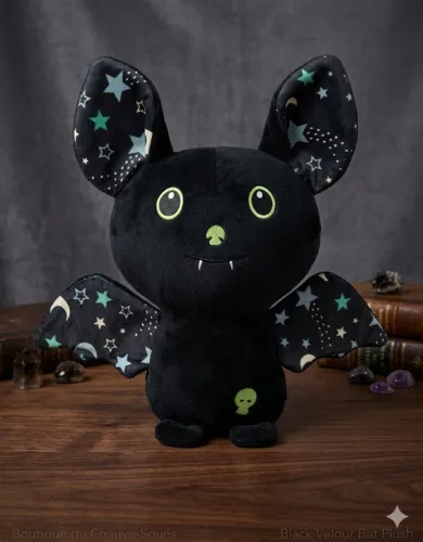 Pelúcia Black Velour Bat Plush.