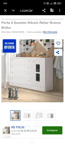 Cômoda de bebê da marca Reller