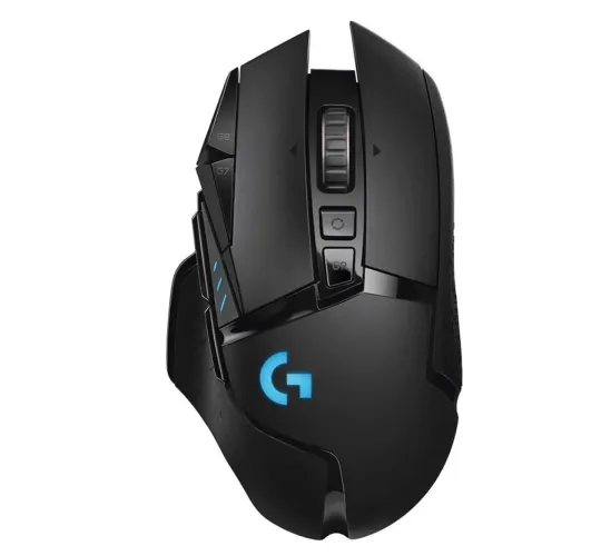 Mouse Gamer LogitechG502 LIGHTSPEED LIGHTSYNC,Ajuste Peso,11Botões,Recarregável,Wireless