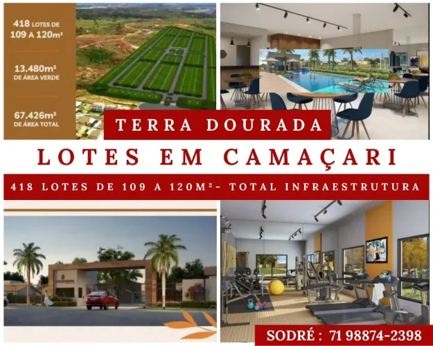 Terra Dourada Parque: Não perca grande oportunidade Odebrecht - Loteamento em Camaçari