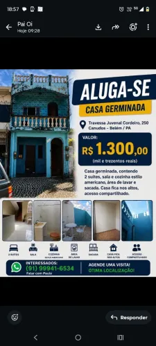 Aluguel casa em Canudos 