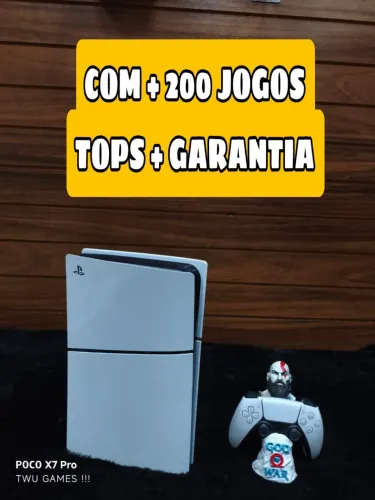 PS5 slim + 200 jogos tops 