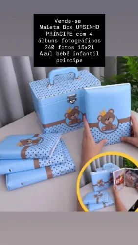 Maleta com álbuns fotográfico