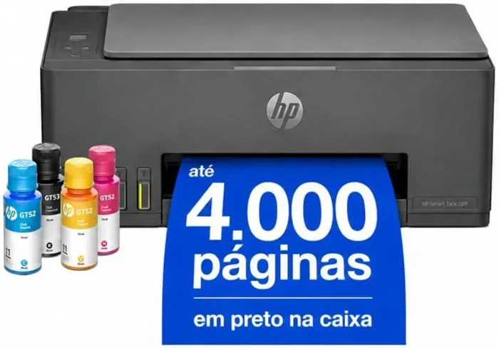 Impressora Multifuncional HP Smart Tank 589 Tanque de Tinta Colorida Wi-Fi 1 USB