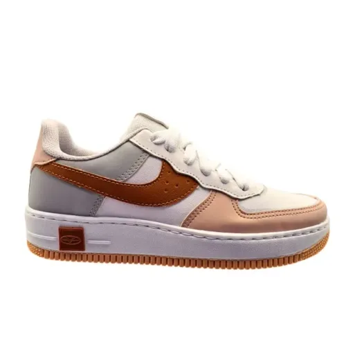 Tênis Casual Adulto Sintético Confortável e Estiloso Vanscy Branco/Rose V1465821