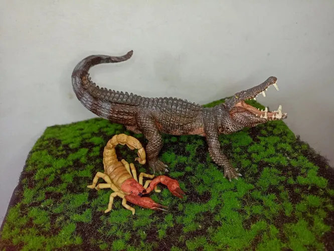 Jurassic park kaprosuchus e escorpião papo