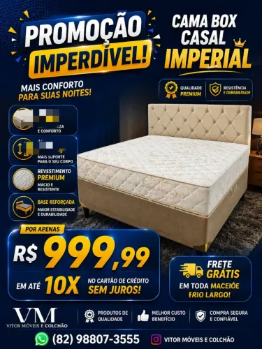 CAMA LUXO INPERIAL 13 CM DE ESPUMA D28