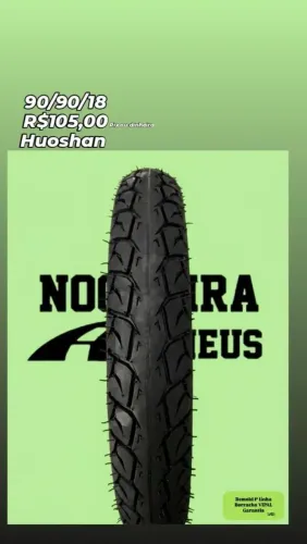 Pneu Huoshan - 90/90/18 traseiro motos CG, YBR, factor, Start, Fan,125,150,160