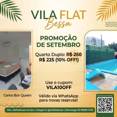 Vila Flat Bessa - Apt. Suíte com terraço - móbiliado