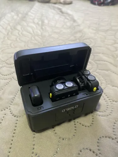 Microfone de lapela Sem fio A? Gold PRO Duplo MCF-27 