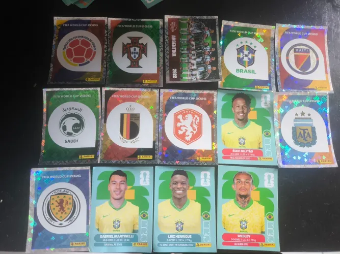 Lote de figurinhas da copa 2026
