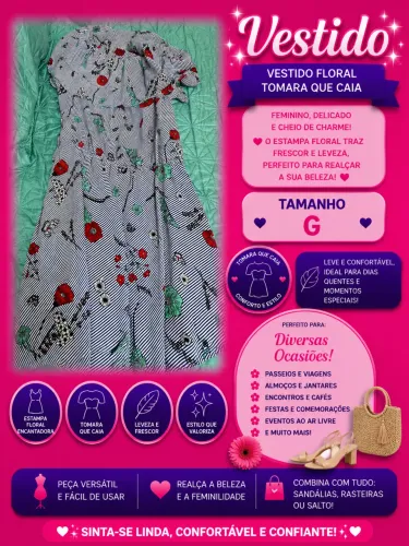 Vestido floral tamanho G
