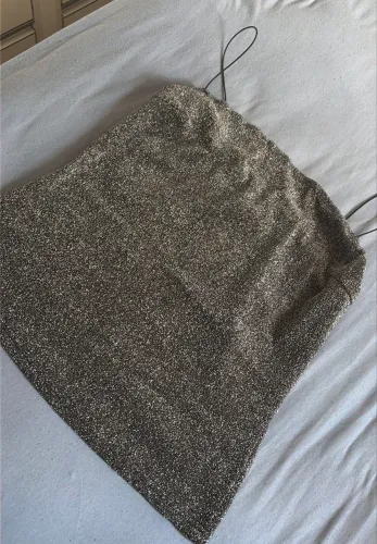 blusa de alça com brilho