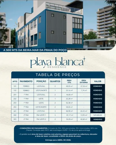 Cobertura na Praia do Poço 