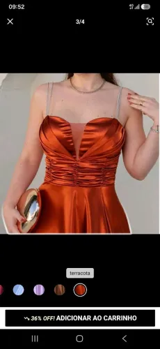 Vendo vestidos de festa da cor terracota tamanho gg e um g