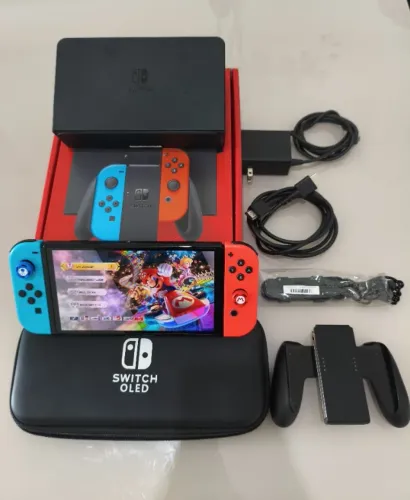 Nintendo Switch OLED ZERO! Com Mario Kart