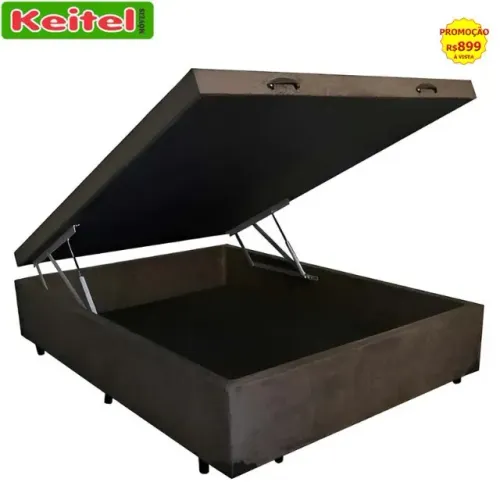 Base Box Casal Baú Com Pistão a Gás
