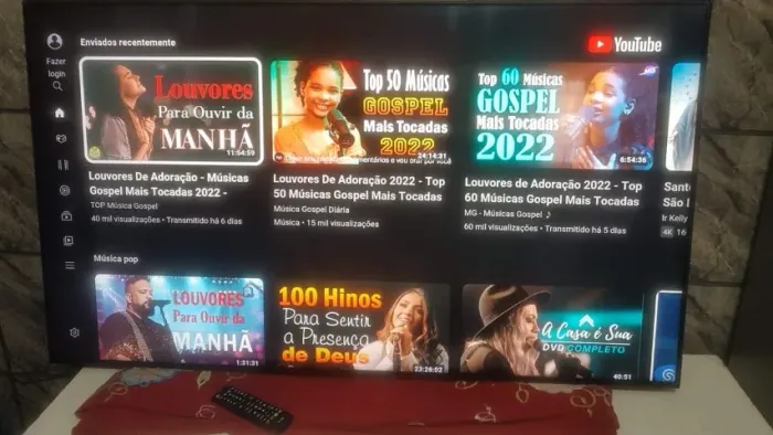 Tv Smart Lg 55 4k Imagem LindissimaGabinete Branco Impecavel Completa