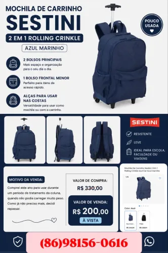 Mochila de rodinhas SESTINI