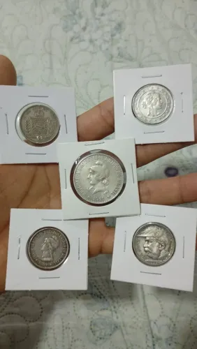 Vendo lote de moedas de prata