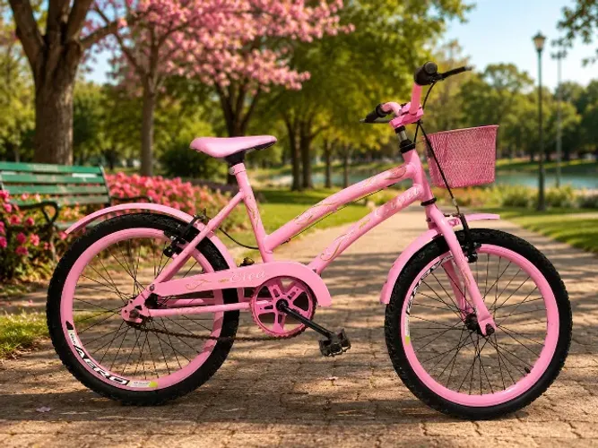 Bicicleta Infantil Rosa Aro 20 - Linda e Conservada!