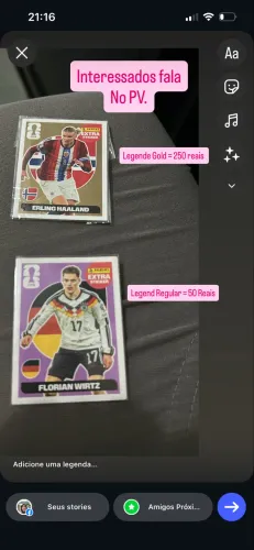 Figurinha Legend Gold e Regular 