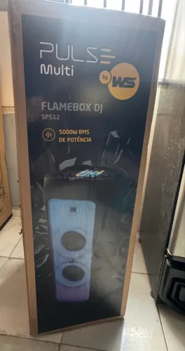 Caixa de Som Flamebox DJ 5000W RMS Pulse - SP512OUT