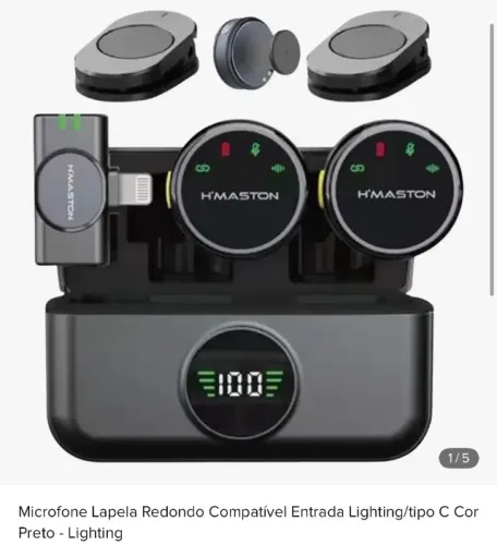 Microfone de lapela NOVO - HMASTON