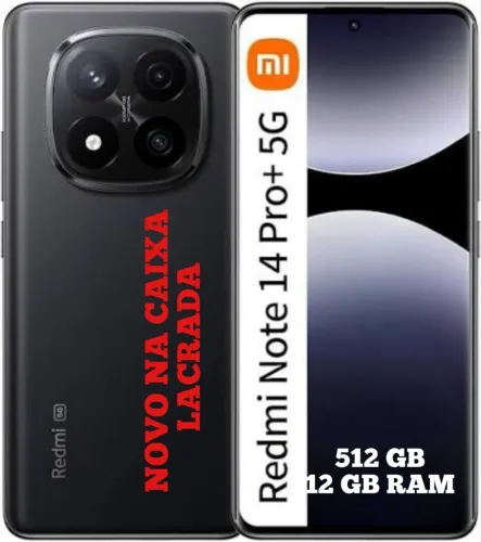 XIAOMI REDMI NOTE 14 PRO + 512GB 12GB RAM - PRETO