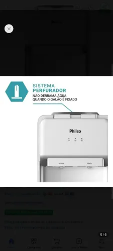 Filtro de água gelada Philco