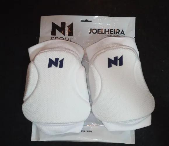 Joelheira Branca Vôlei (N1 Original Lacrada) Tamanho P