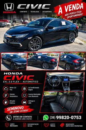 Honda Civic Sedan EXL 2.0 Flex 16V Aut.4p 2020