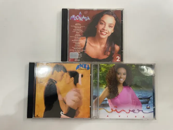 Lote 3 CDs Trilhas Sonoras Novelas Clássicas - A Indomada Vol. 2, Esperança e Porto dos