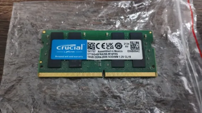 Memória Notebook 16gb Crucial Ddr4 2666mhz Cl19 Ct16g4s266m