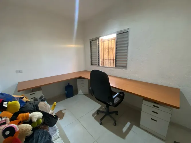Mesa em L escritório com gaveteiros