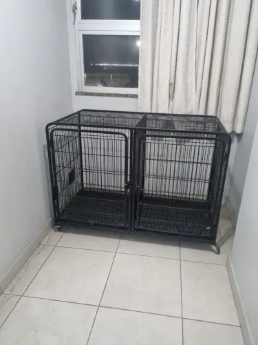 Gatil/canil/gaiola de 2 lugares para veterinaria/pet shop