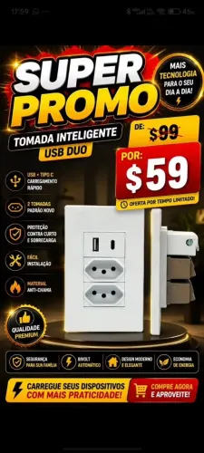 Super PrOmO tomada inteligente USB duo