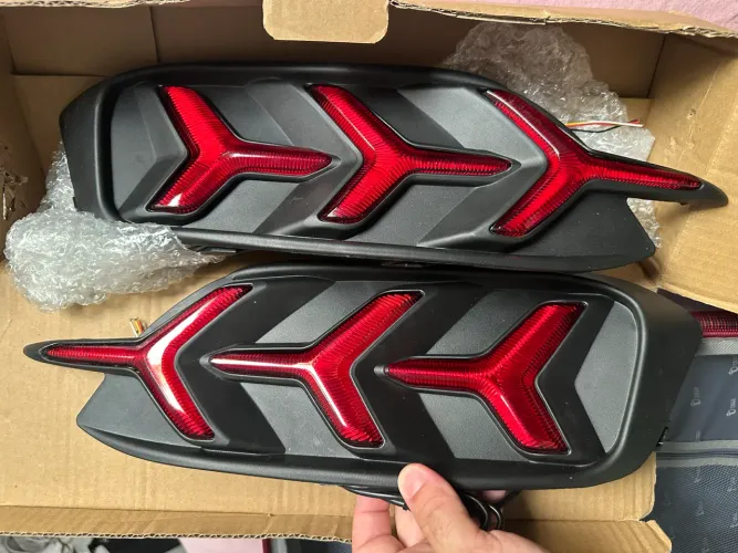 Par LED Do Pára-Choques Traseiro Para 2017-2021 Honda Civic Lanterna De Neblina Traseira