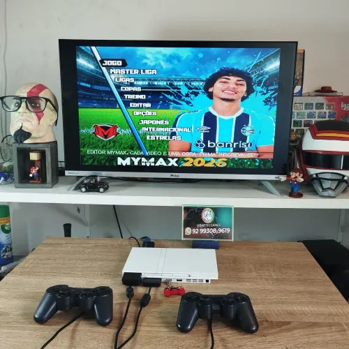 PS2 raro edição Branco + 70 jogos